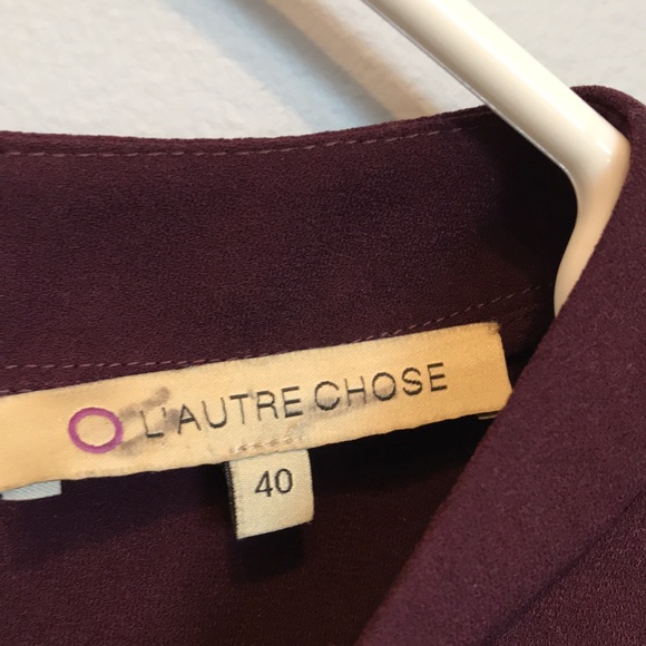 L’AUTRE CHOSE Plum Peplum Top - Picture 3 of 9